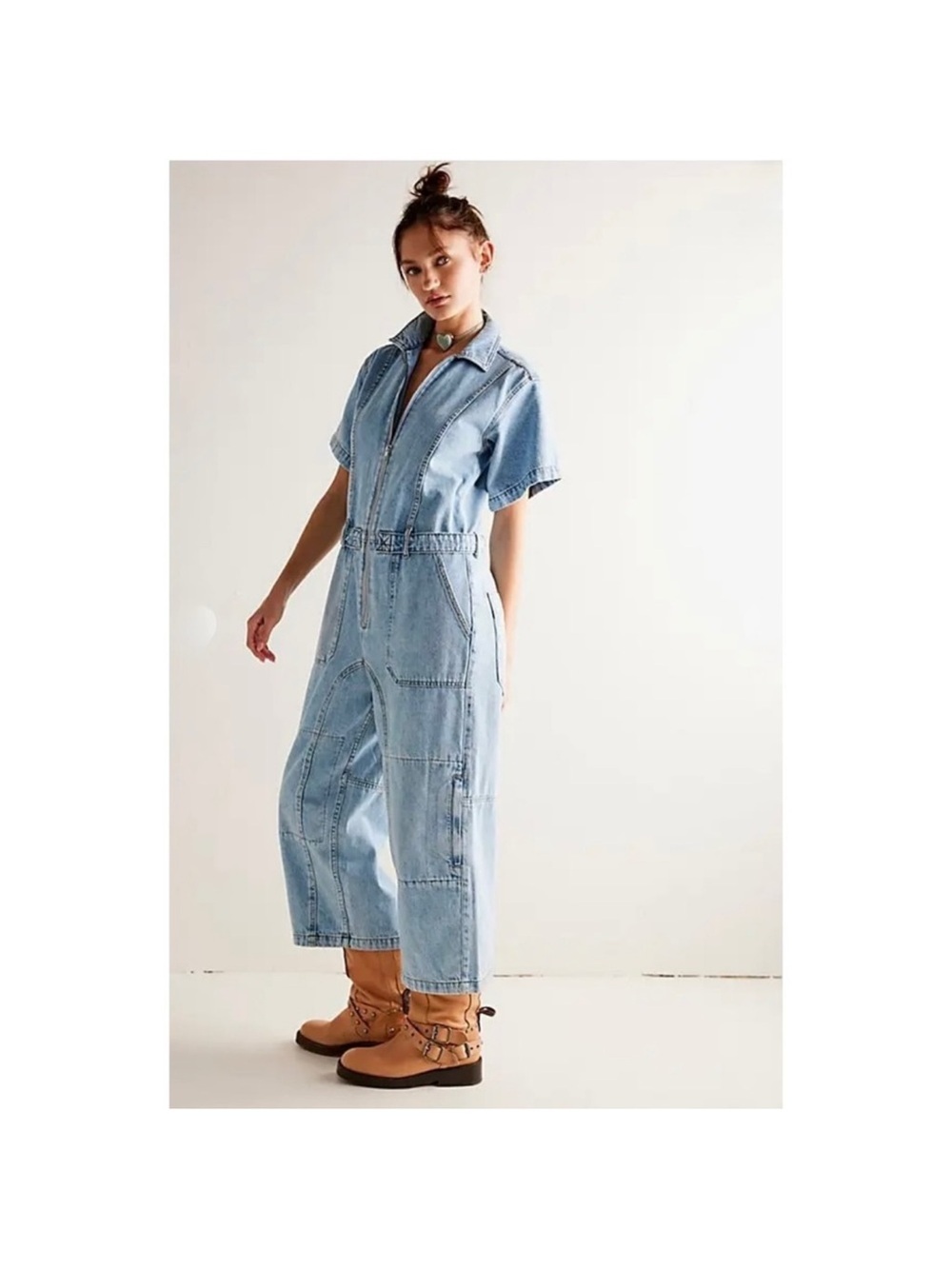 Free People we the free on the run cropped coveralls